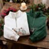 Disney Dogs Christmas Embroidered Sweatshirt Cozy Holiday Outfit Women 24 M11 img