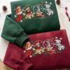 Disney Dogs Christmas Embroidered Sweatshirt Cozy Holiday Outfit Women 23 M12 img
