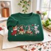 Disney Dogs Christmas Embroidered Sweatshirt Cozy Holiday Outfit Women 21 M14 img