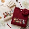 Disney Dogs Christmas Embroidered Sweatshirt Cozy Holiday Outfit Women 27 M8 img